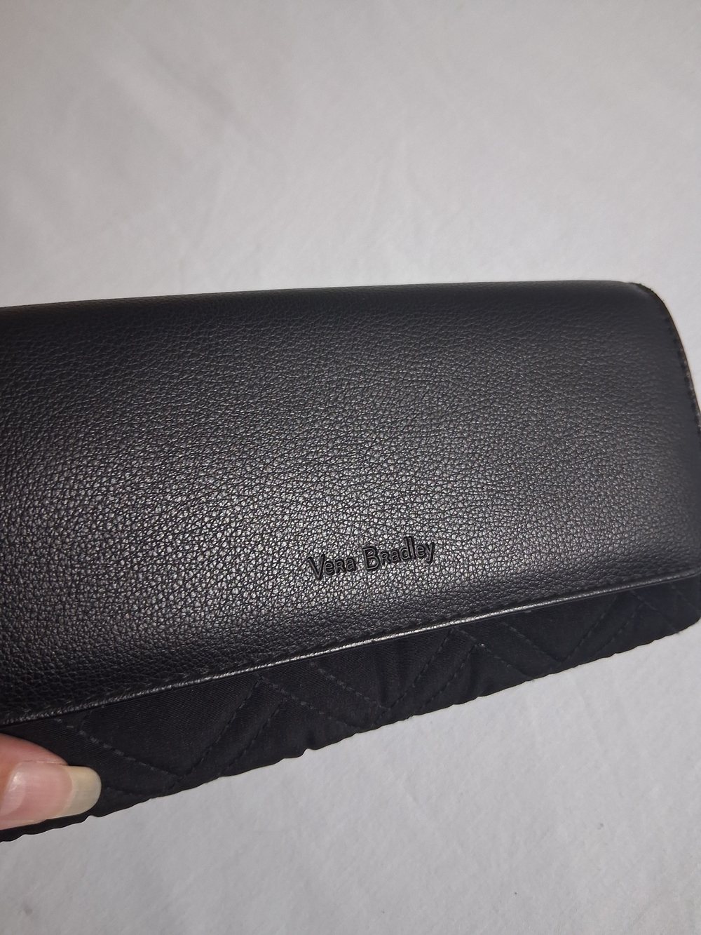 Vera Bradley Black Quilted Leather Wallet